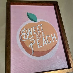 peach picture with pink background gold frame